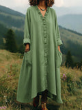 Vintage Lace V-neck Irregular Hem Dress
