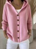 Women's Plain Long Sleeve Comfy Casual Cardigan Sweater