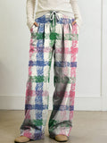 Women's Geometry Color Splicing Gradient Art Print Casual Pants