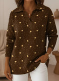 Women's Vintage Flowers Art V-neck Sweater