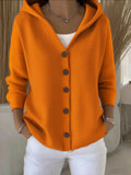 Women's Plain Long Sleeve Comfy Casual Cardigan Sweater