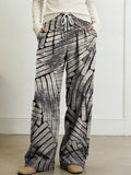 Women's Geometry Color Splicing Gradient Art Print Casual Pants