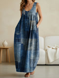 Women's Vintage Casual Loose Denim Vest Dress