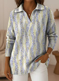 Women's Minimalist Art Dotted Stripes V-neck Sweater